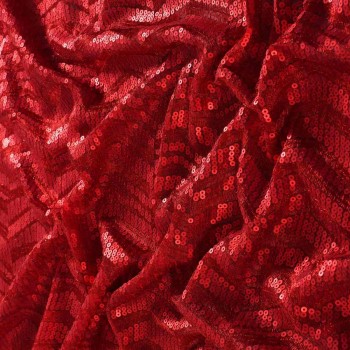 Zig-zag sequins red