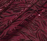 Bordeaux velvet like wavy sequins