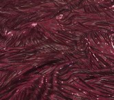 Bordeaux velvet like wavy sequins