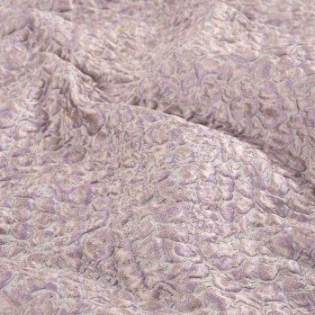 Purple pink embossed jacquard