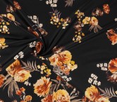 Ocher flowers printed 584 mikado