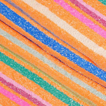 Rainbow sequins multicolor naranja