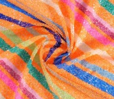 Rainbow sequins multicolor naranja