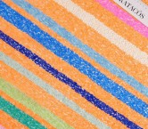 Rainbow sequins multicolor naranja
