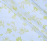 Sky white/lime printed silk organza