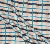 Lino bordado geometrico ivory