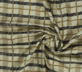 Lino bordado geometrico beige