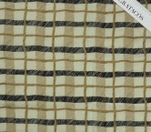 Lino bordado geometrico beige