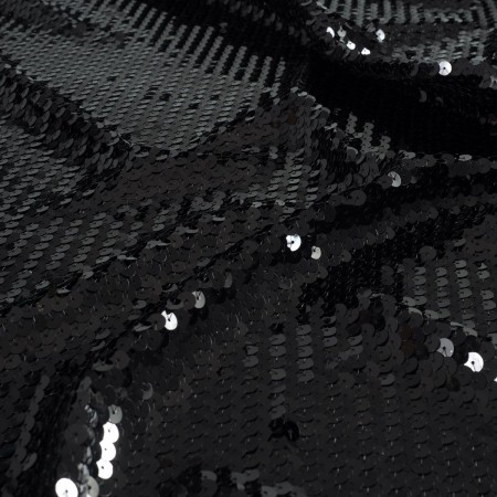 Punto stretch lentejuela 9mm negro