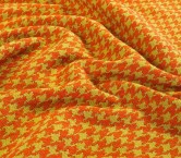 Jacquard lana pata de gallo naranja ciruela