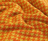 Jacquard lana pata de gallo lima naranja