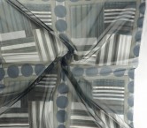 Blue grey organza 113 print rappord 0.71cm