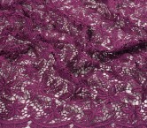 Purple embroidered lame scaloped edges