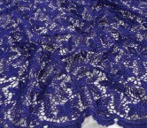 Purple embroidered lame scaloped edges