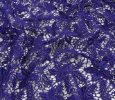 Purple embroidered lame scaloped edges