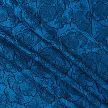 Jacquard flor azul