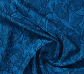 Jacquard flor azul